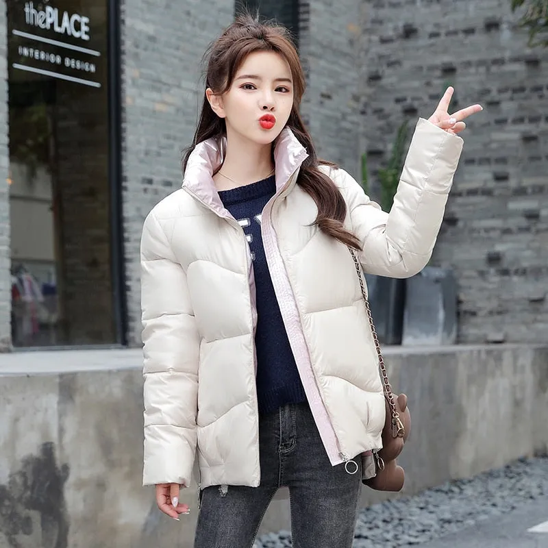 2021 New Winter Jacket High Quality stand-callor Coat Women Fashion Jackets Winter Warm Woman Clothing Casual Parkas