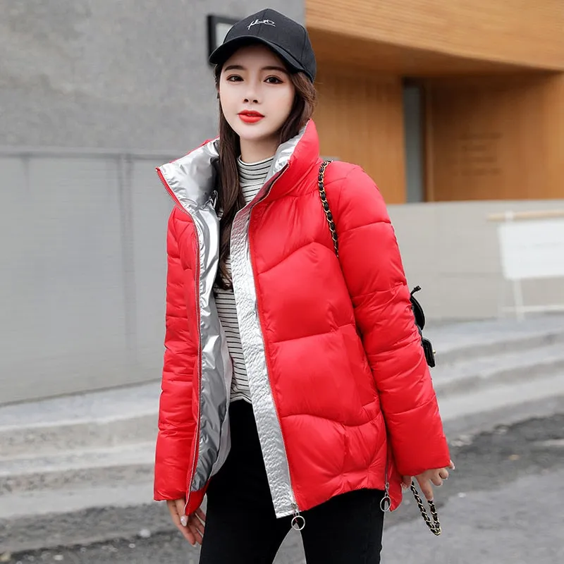 2021 New Winter Jacket High Quality stand-callor Coat Women Fashion Jackets Winter Warm Woman Clothing Casual Parkas