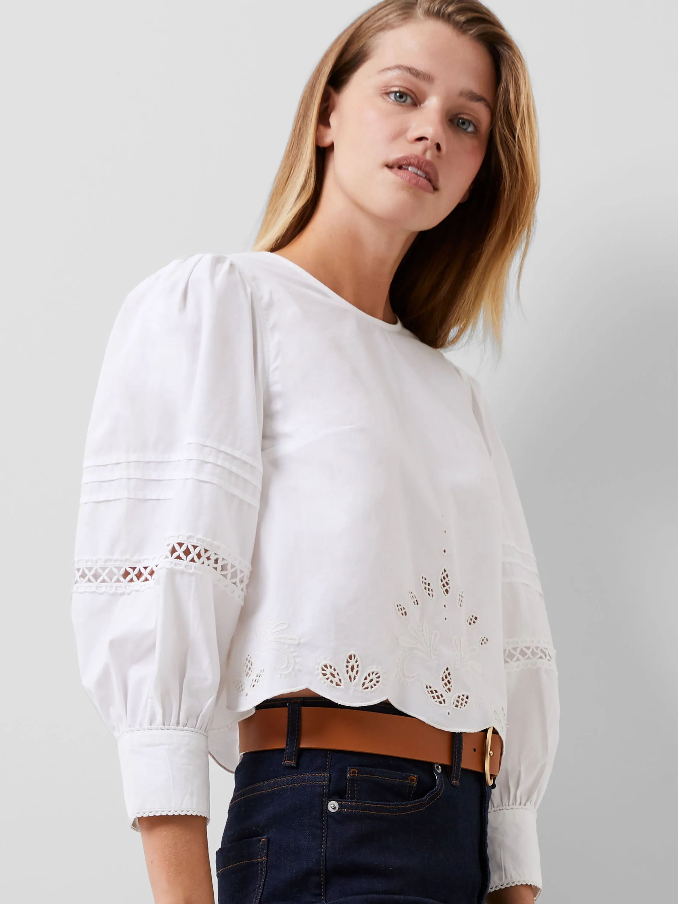 Alissa Cotton Broiderie Top