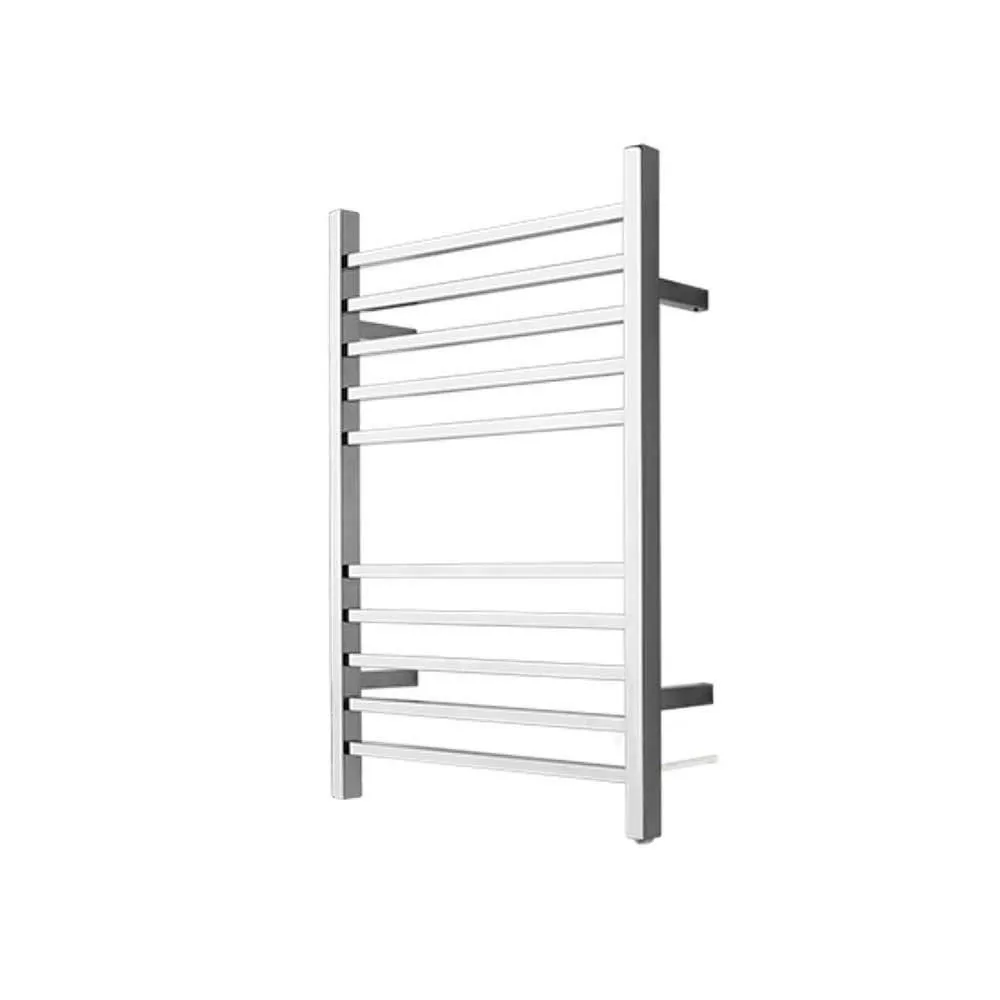 Amba RSWP-B Radiant Square Plug-In Towel Warmer with 10 Straight Bars, Brushed Finish