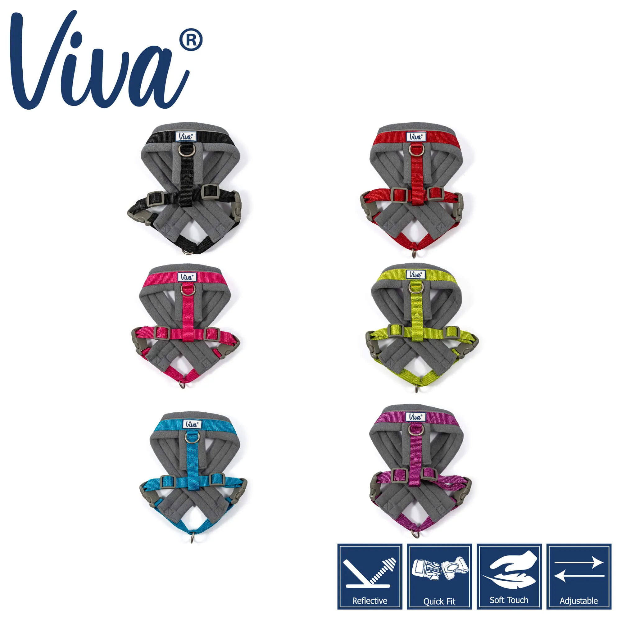 Ancol Viva Padded Dog Harness - Sizes Small to XXL