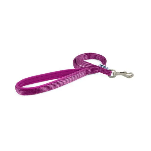 Ancol Viva Padded Nylon Lead Raspberry 1.8mx25mm