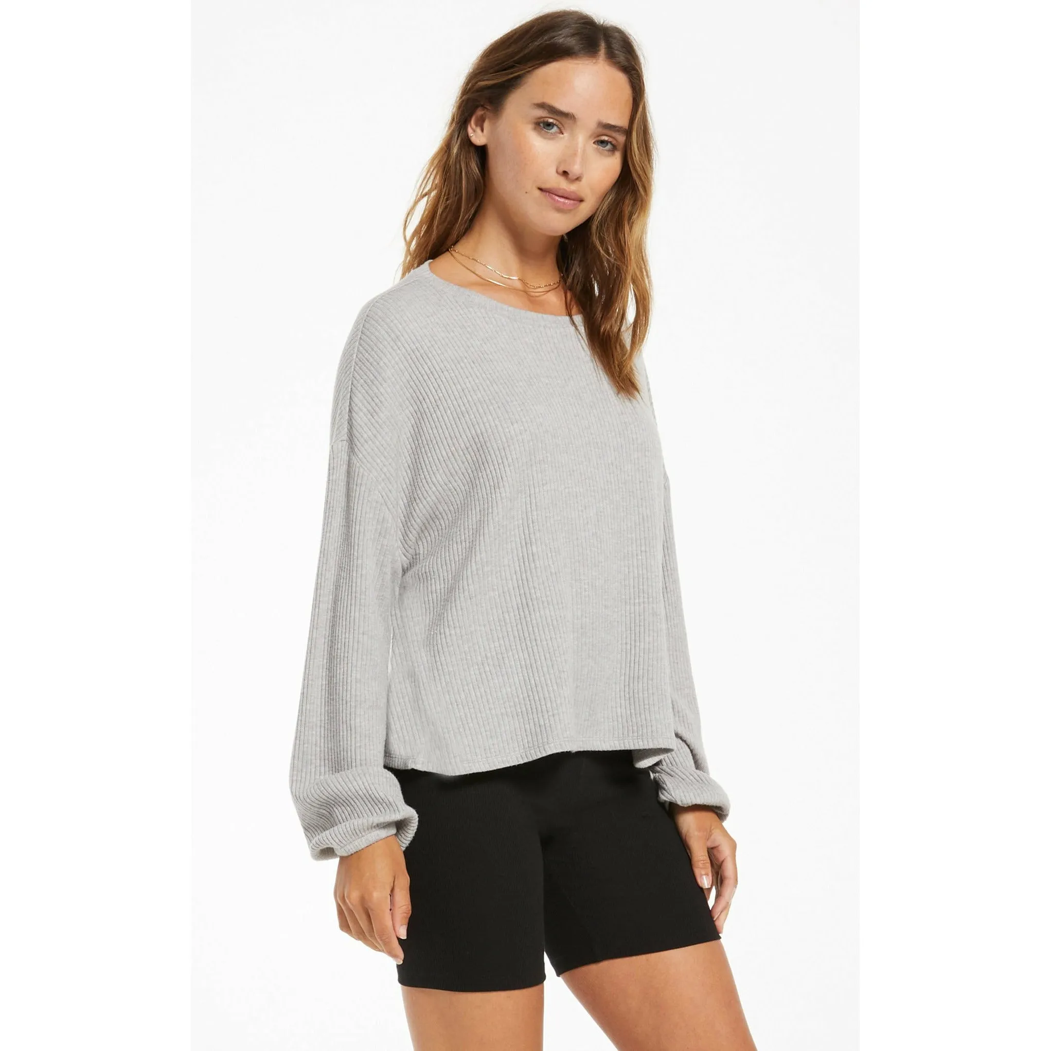 Annie Rib Long Sleeve Top