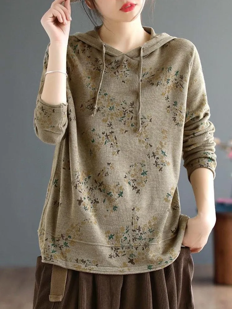 Aranza Floral Hooded Pullover