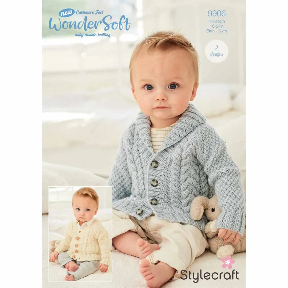 Babies Cardigans in Stylecraft New Wondersoft Dk - Digital Version 9906