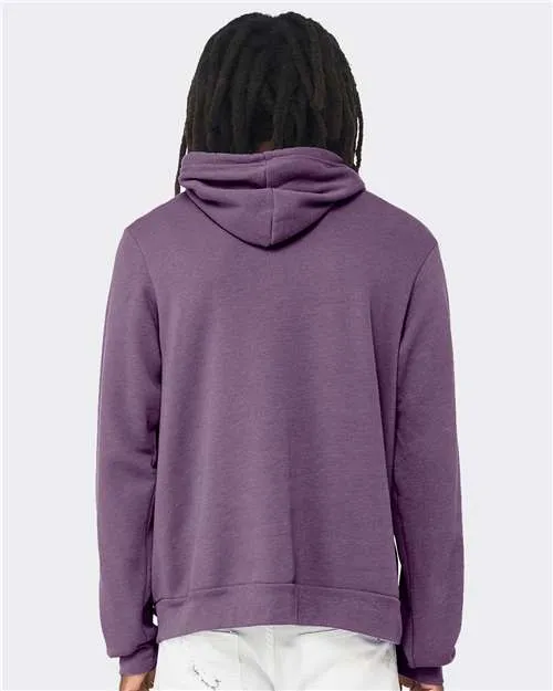 BELLA   CANVAS Sponge Fleece Hoodie 3719 Heather Team Purple