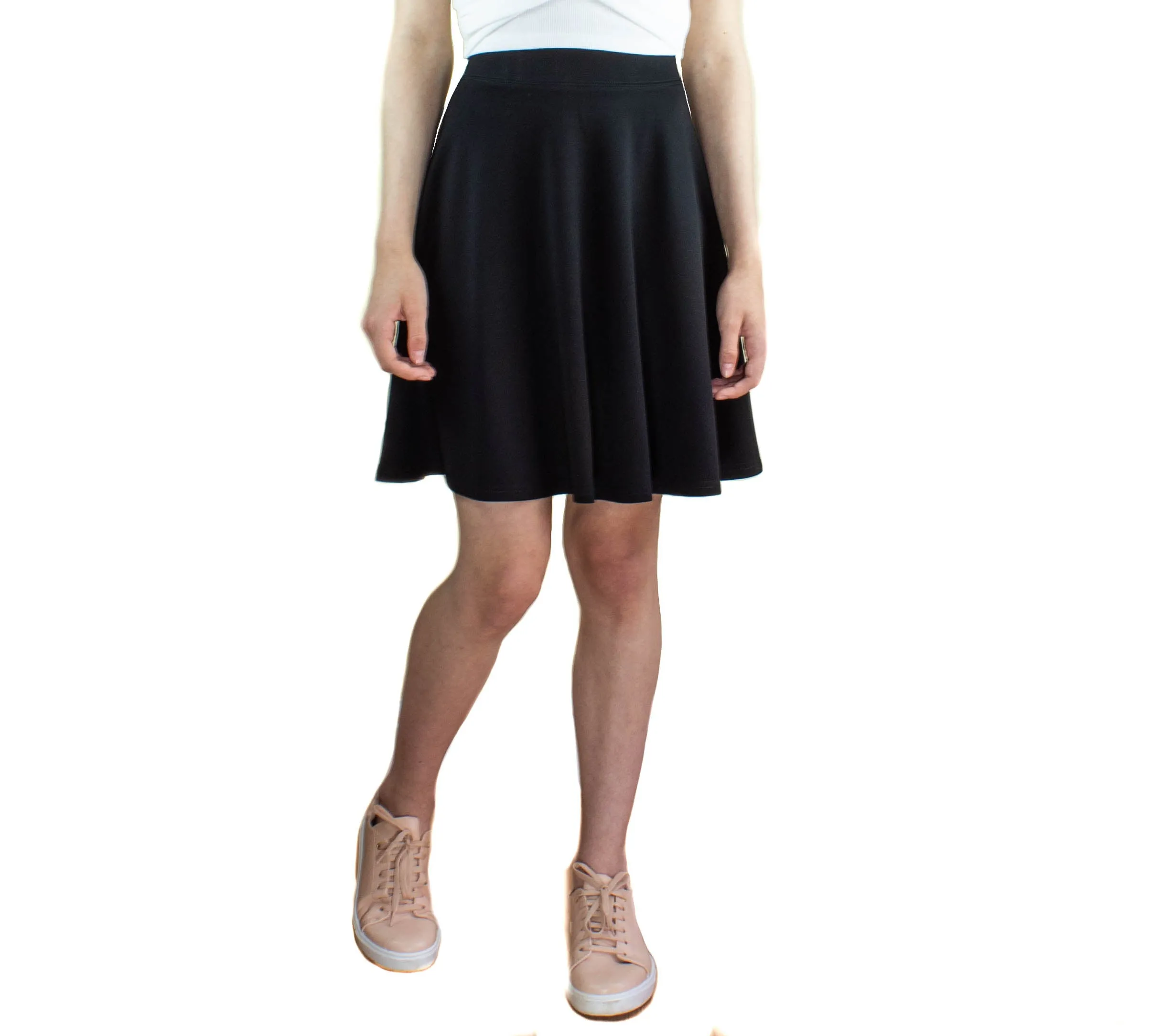 Black Skater Skirt - Premium Jersey