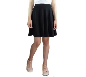 Black Skater Skirt - Premium Jersey