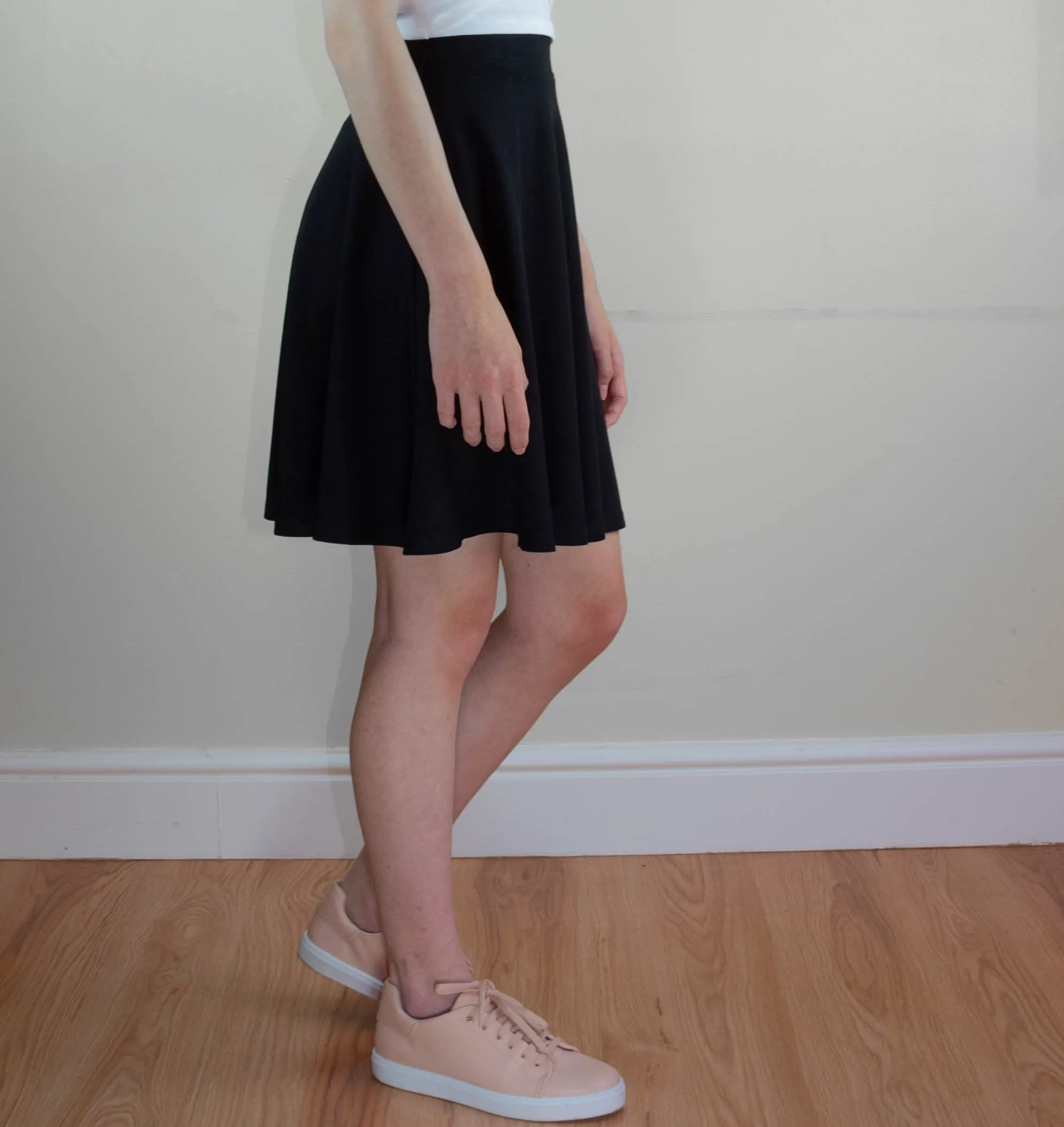 Black Skater Skirt - Premium Jersey