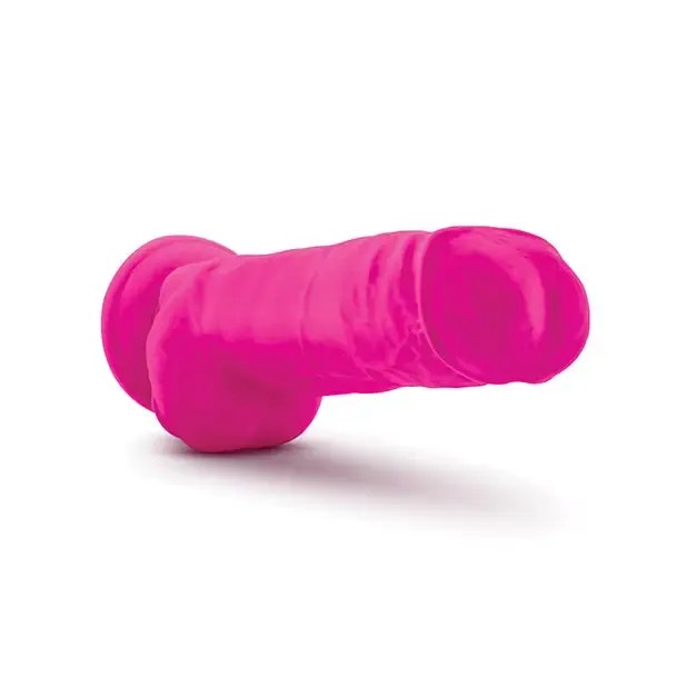 Blush Au Naturel Bold Big Boy 10 in. Posable Dual Density Dildo with Balls & Suction Cup Pink