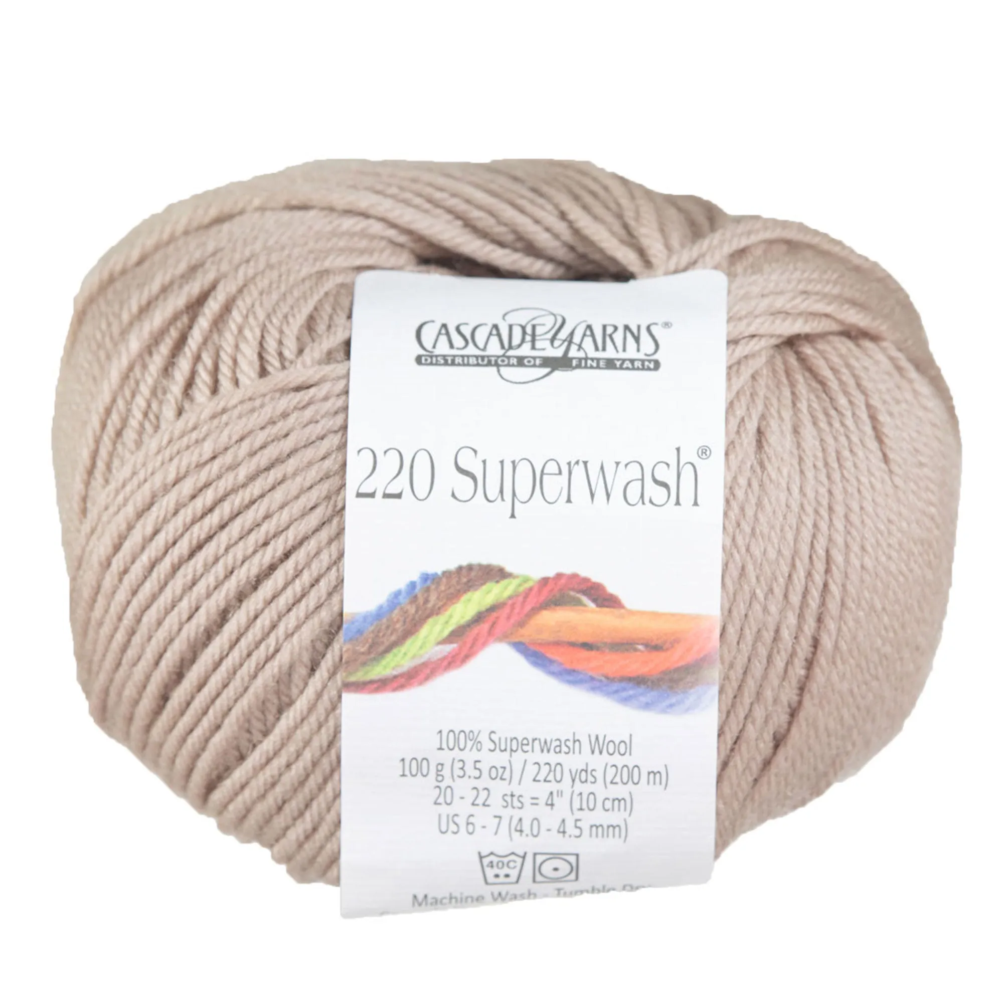 Cascade Yarns 220 Superwash Yarn - 0873 Extra Creme Cafe