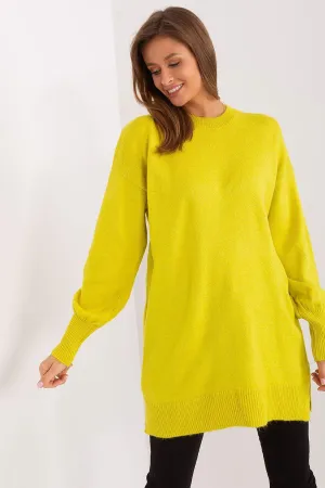 Chic Long Sleeve Acrylic Sweater with Round Neck for Women