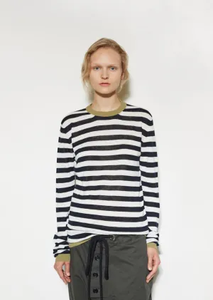 Contrast Stripe Pullover