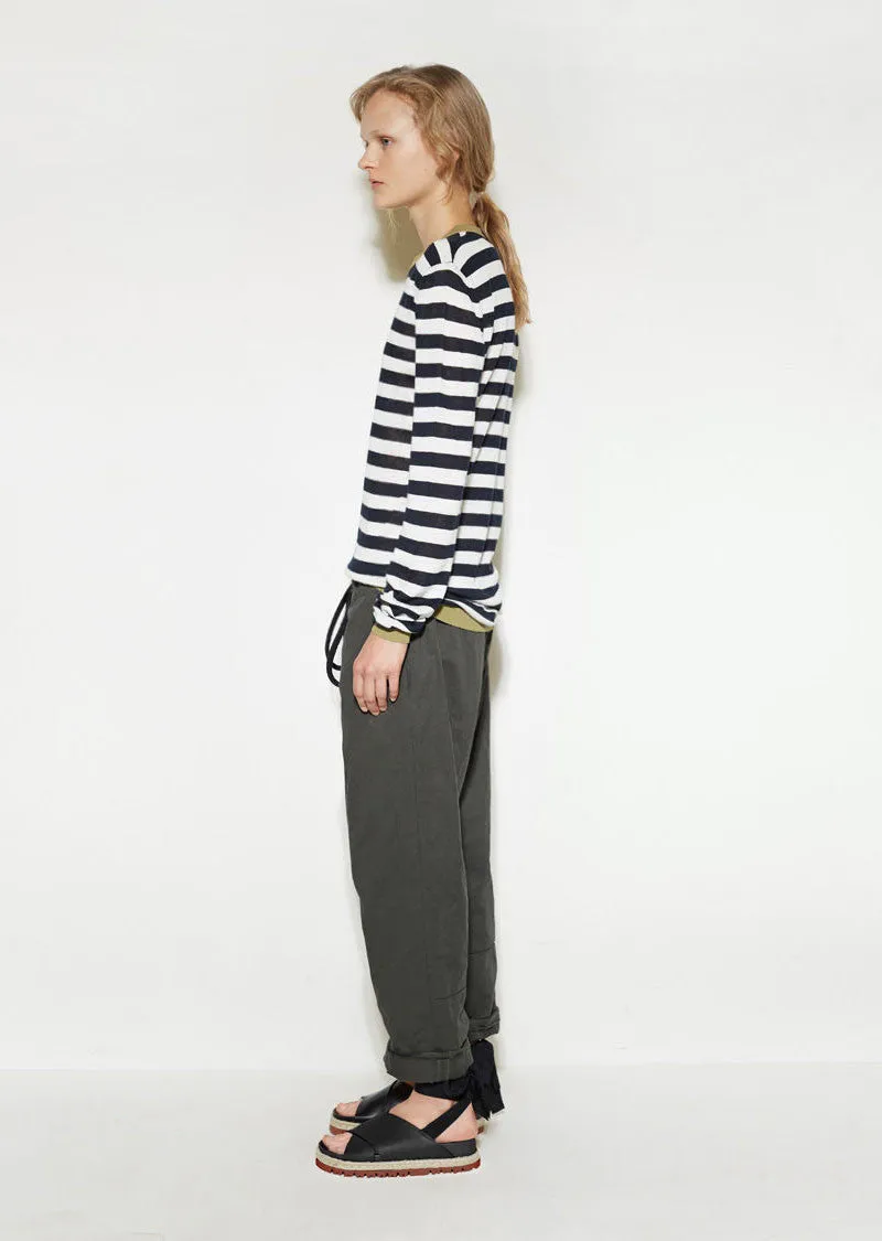 Contrast Stripe Pullover