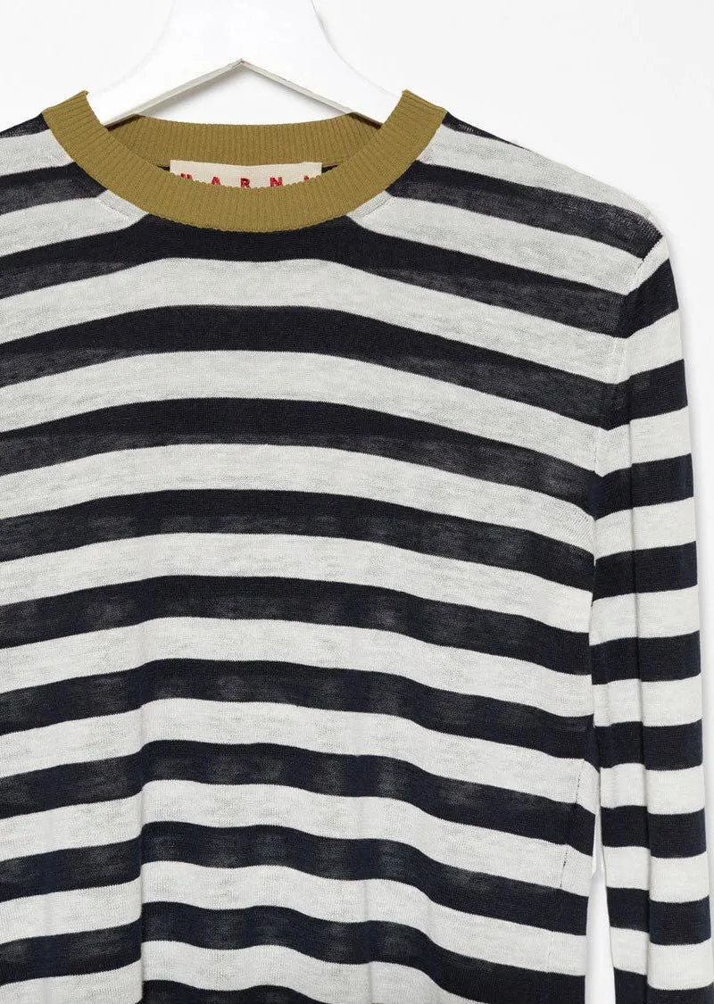 Contrast Stripe Pullover