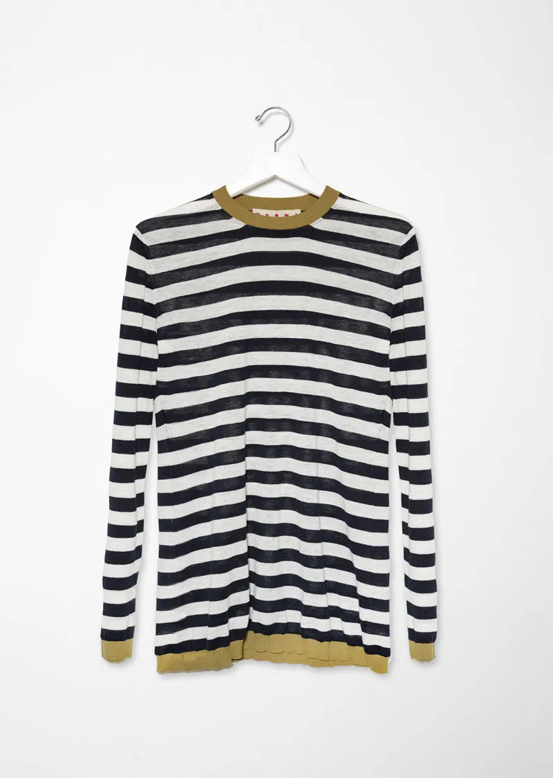 Contrast Stripe Pullover