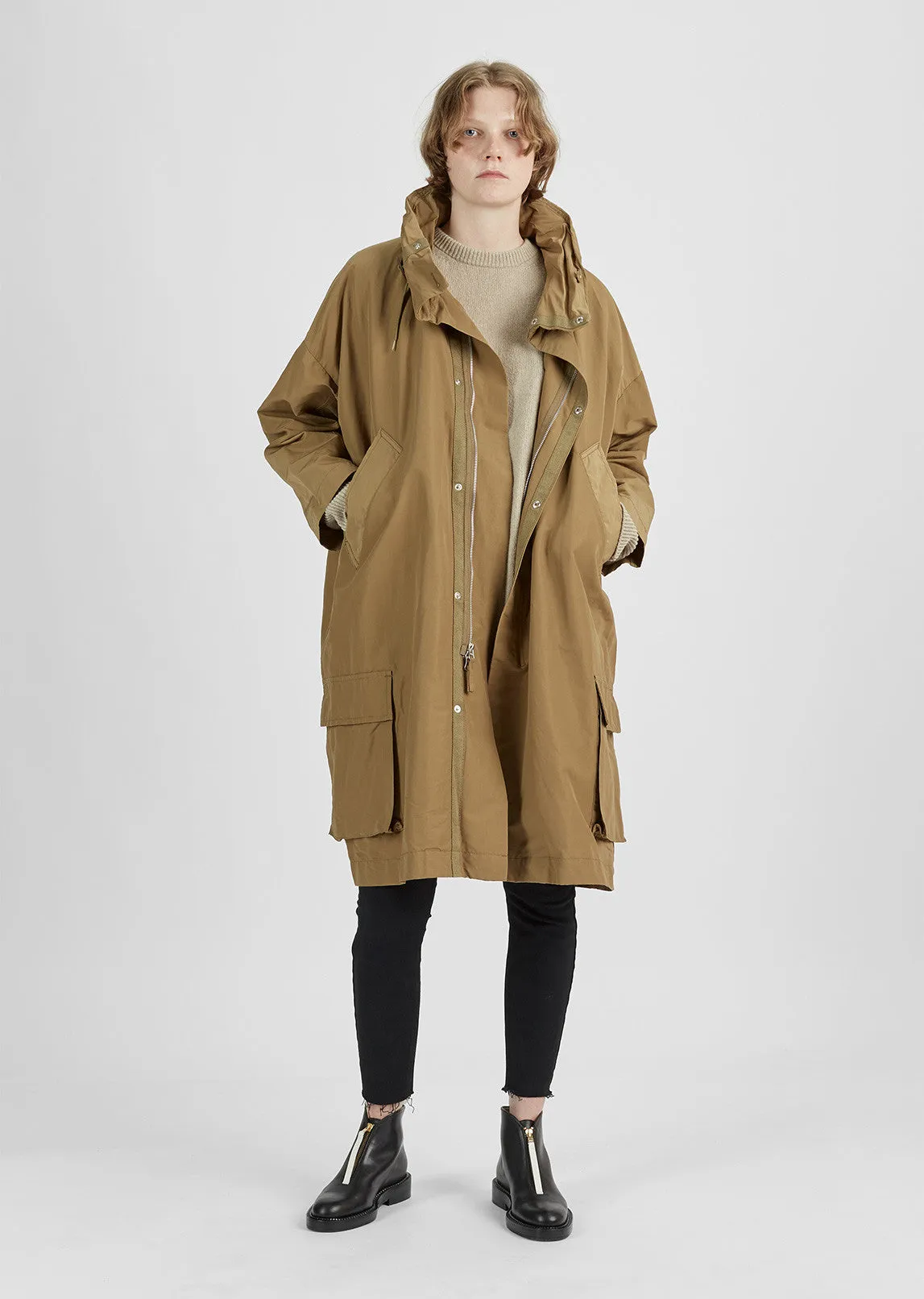 Cotton-Blend Grosgrain Parka