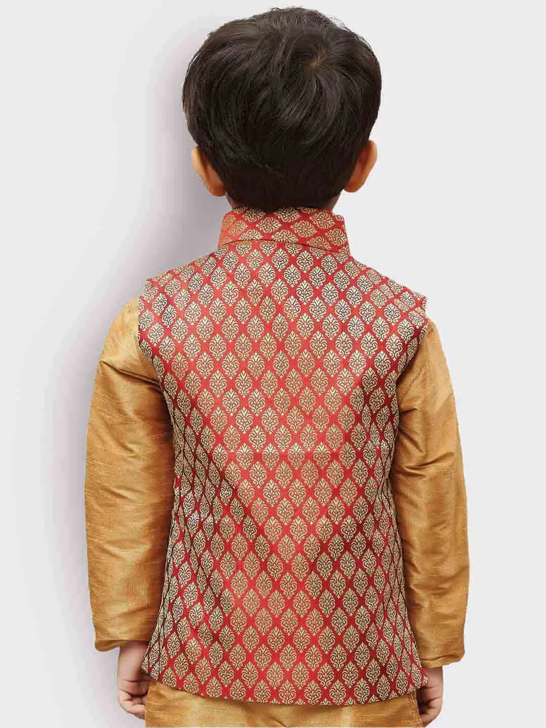 Cotton Silk Blend Nehru Jacket for Boys - Vastramay Boys