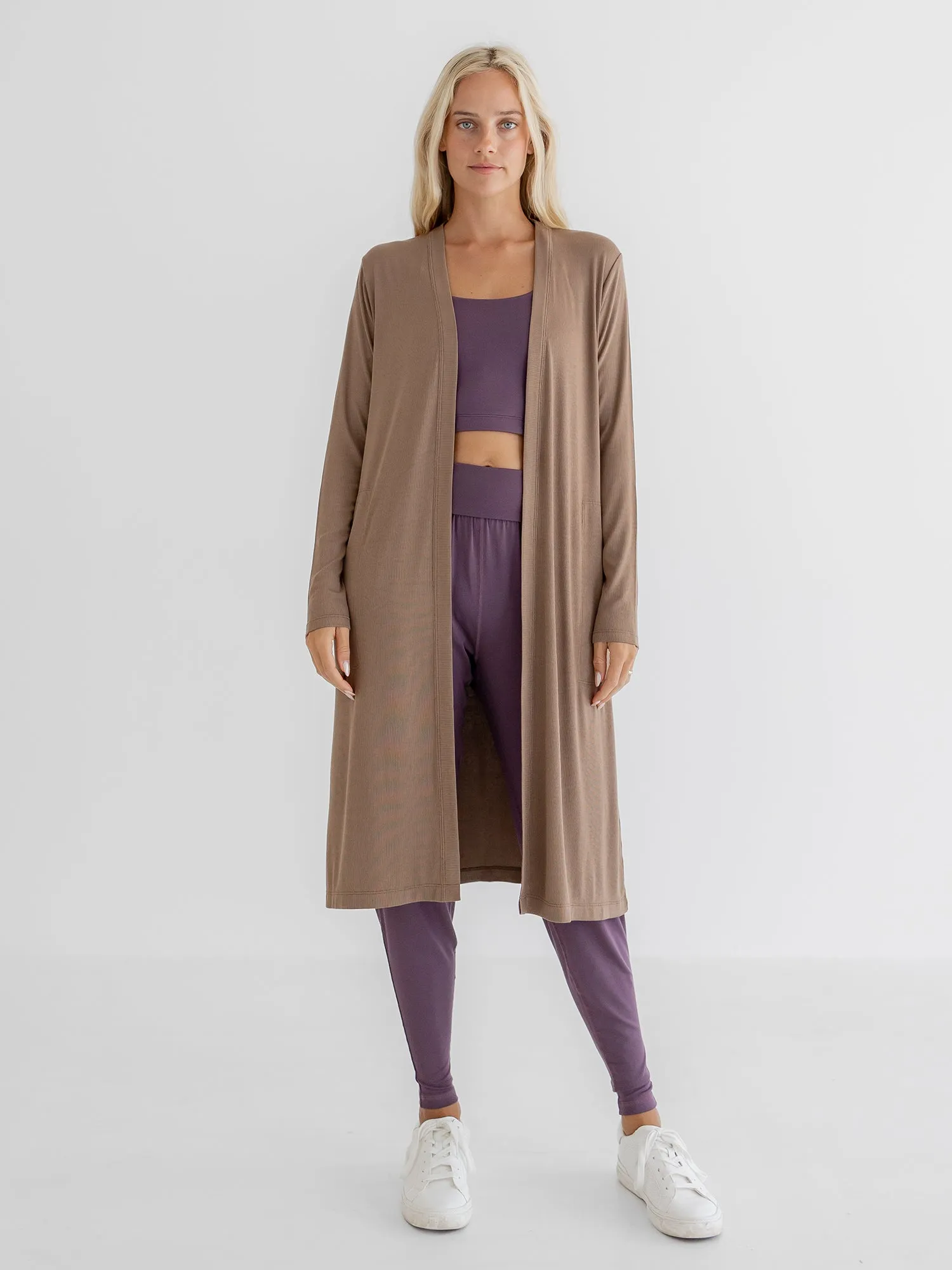 Duster, Ribbed Taupe