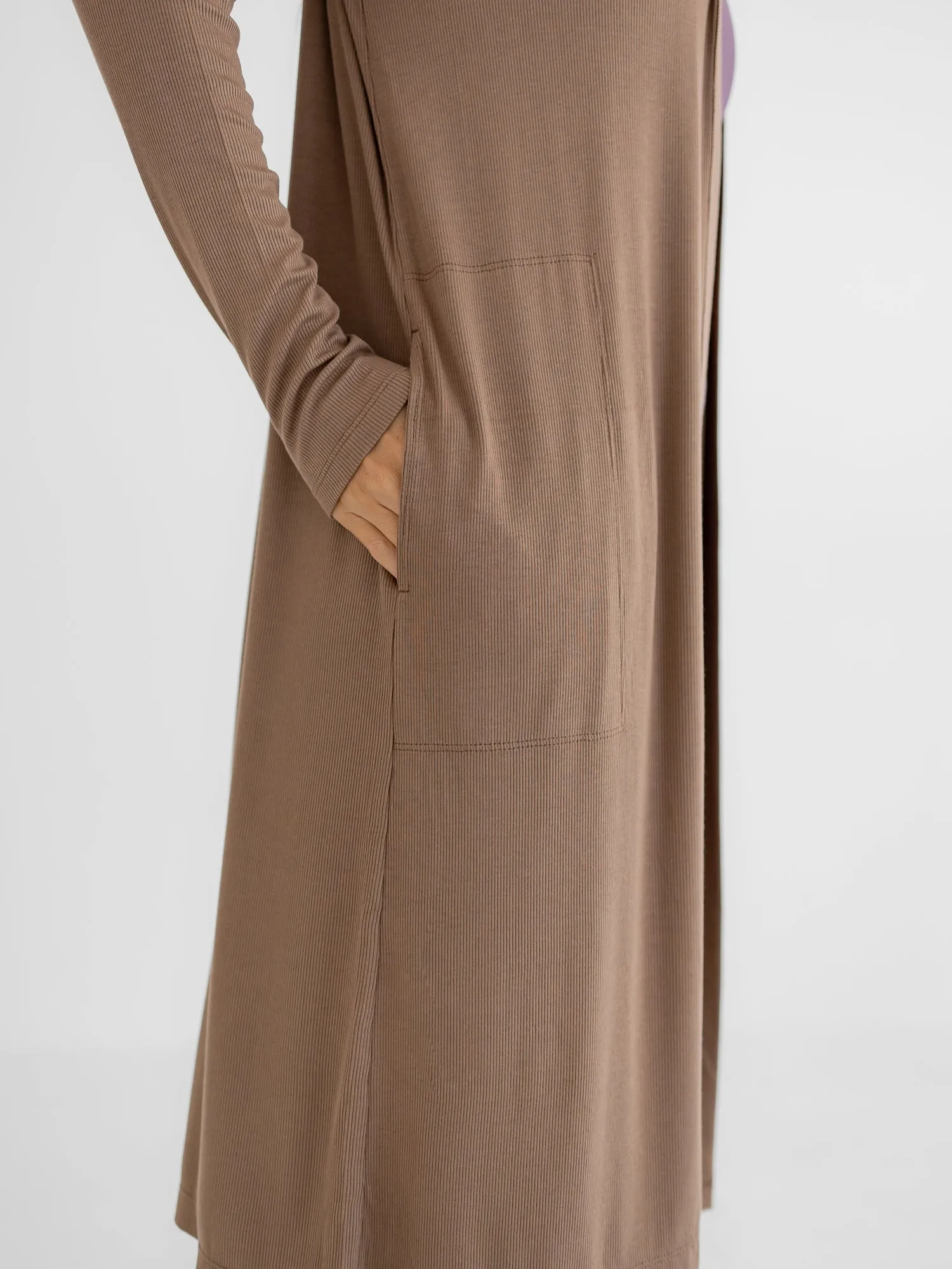 Duster, Ribbed Taupe