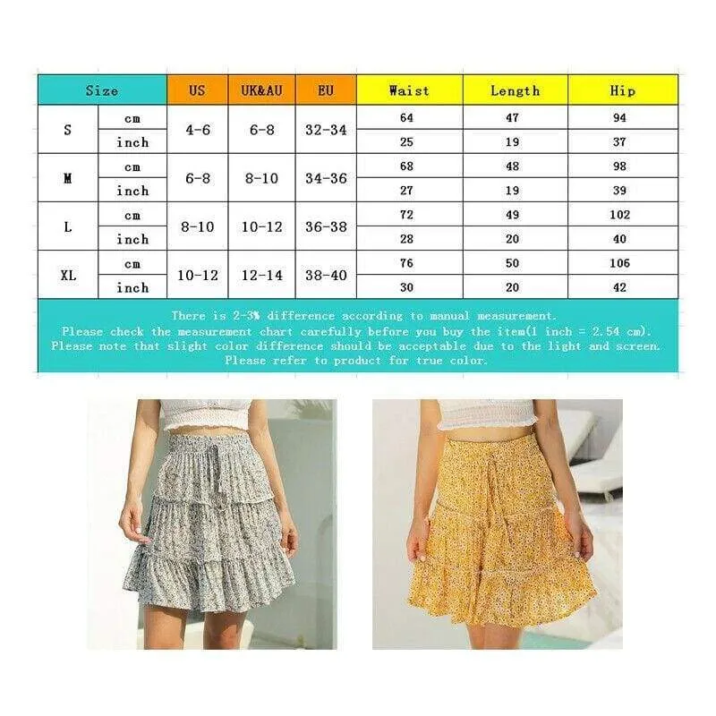 FashionSierra - Fashion Stretch High Waist Beach Summer Short Mini Skirt Sundress