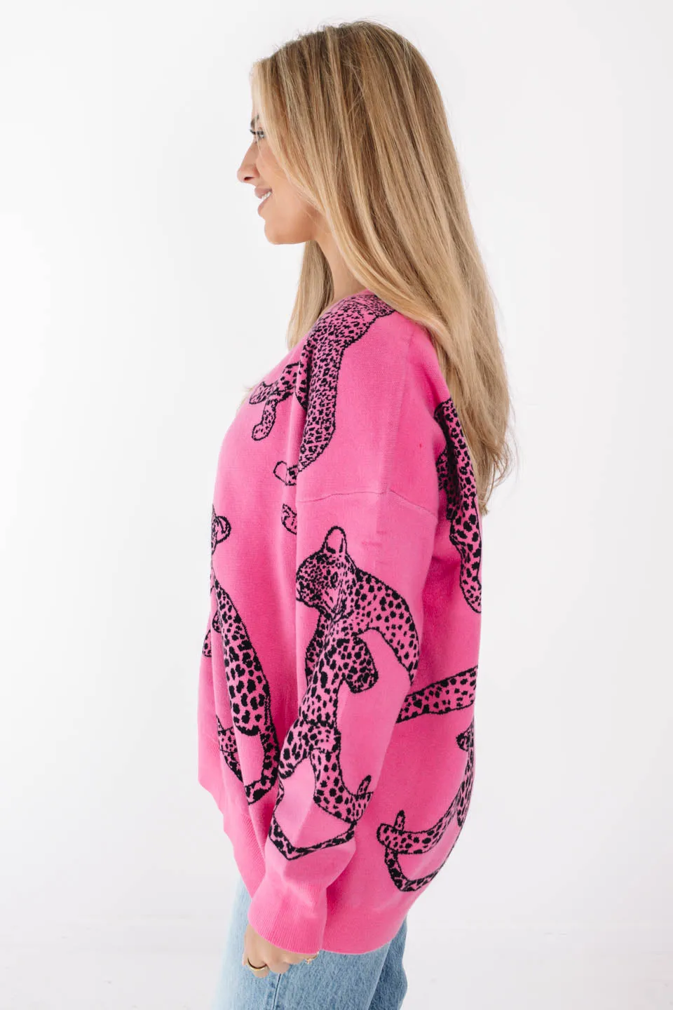 Feline Fierce Cardigan - Pink