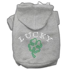 Four Leaf Clover Outline Hoodies Grey Xs (8)