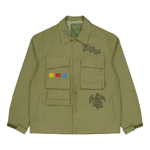 Garment Dyed Military Jacket Olive