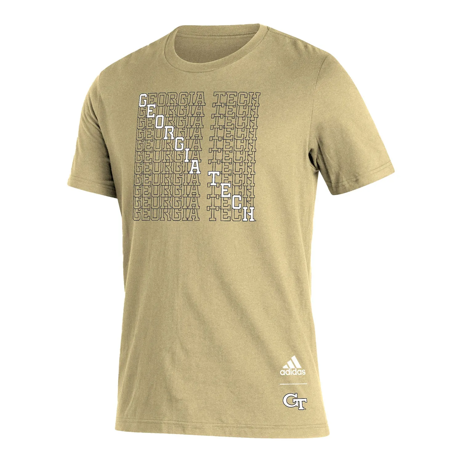 Georgia Tech Yellow Jackets Adidas Repeating Graphic T-Shirt