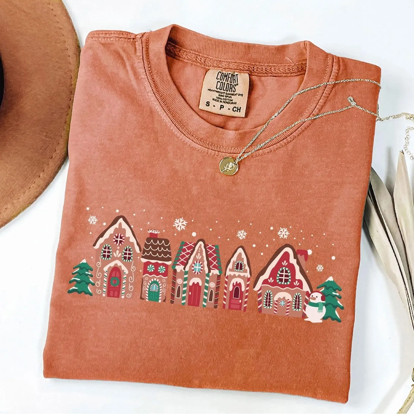 Gingerbread Village Christmas Sweatshirt - Festive Hoodies For Holidays