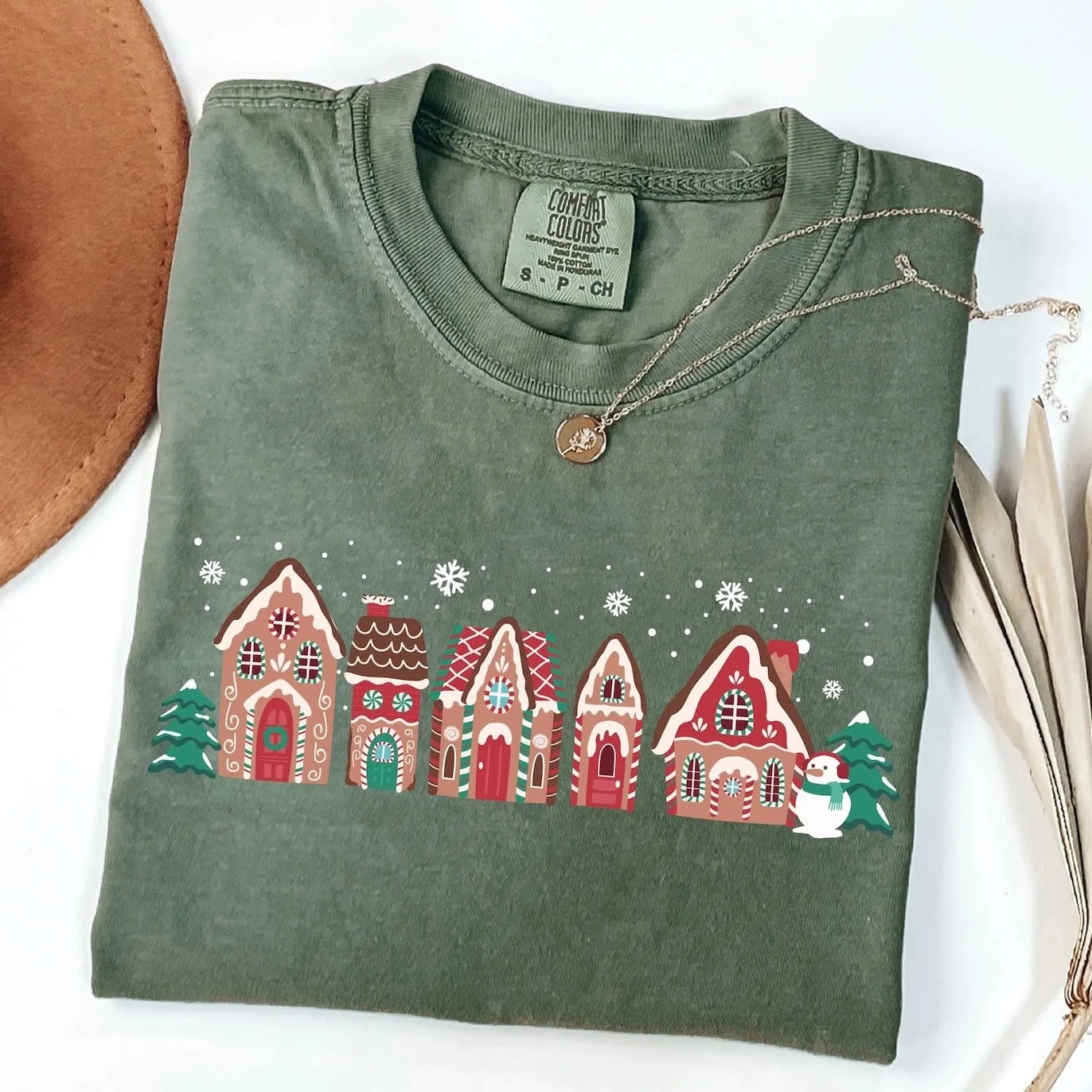 Gingerbread Village Christmas Sweatshirt - Festive Hoodies For Holidays