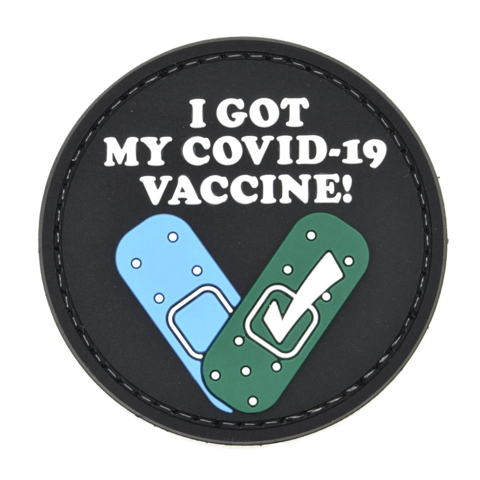 Got My COVID Vaccine Bandaids Patch Black