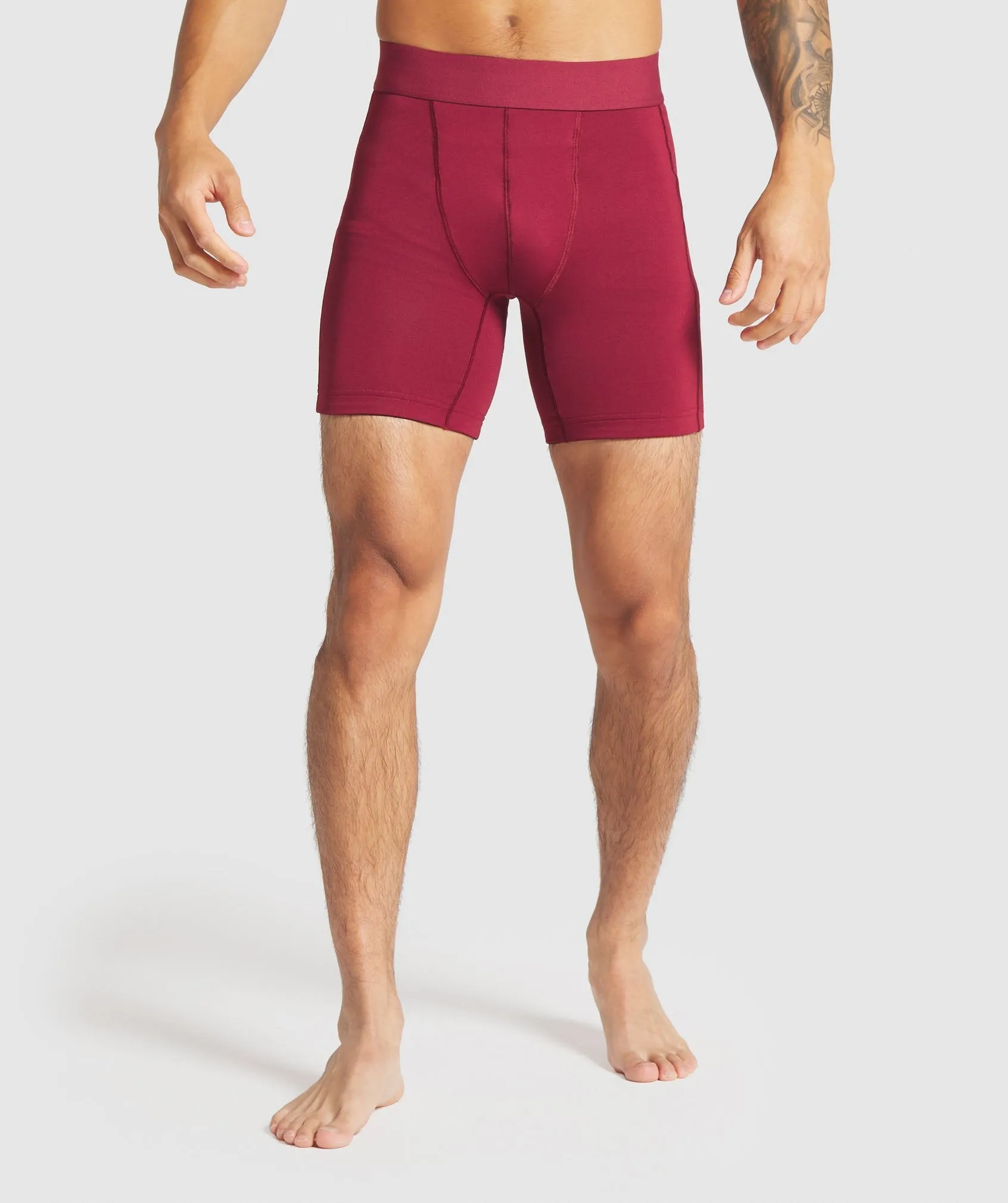 Gymshark Combat Baselayer Shorts - Claret