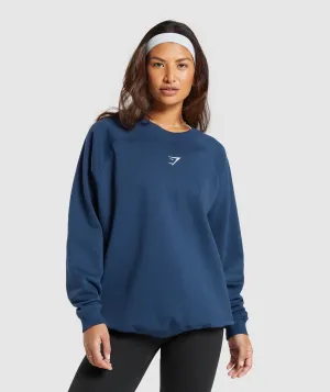 Gymshark Training Oversized Fleece Sweatshirt - Ash Blue