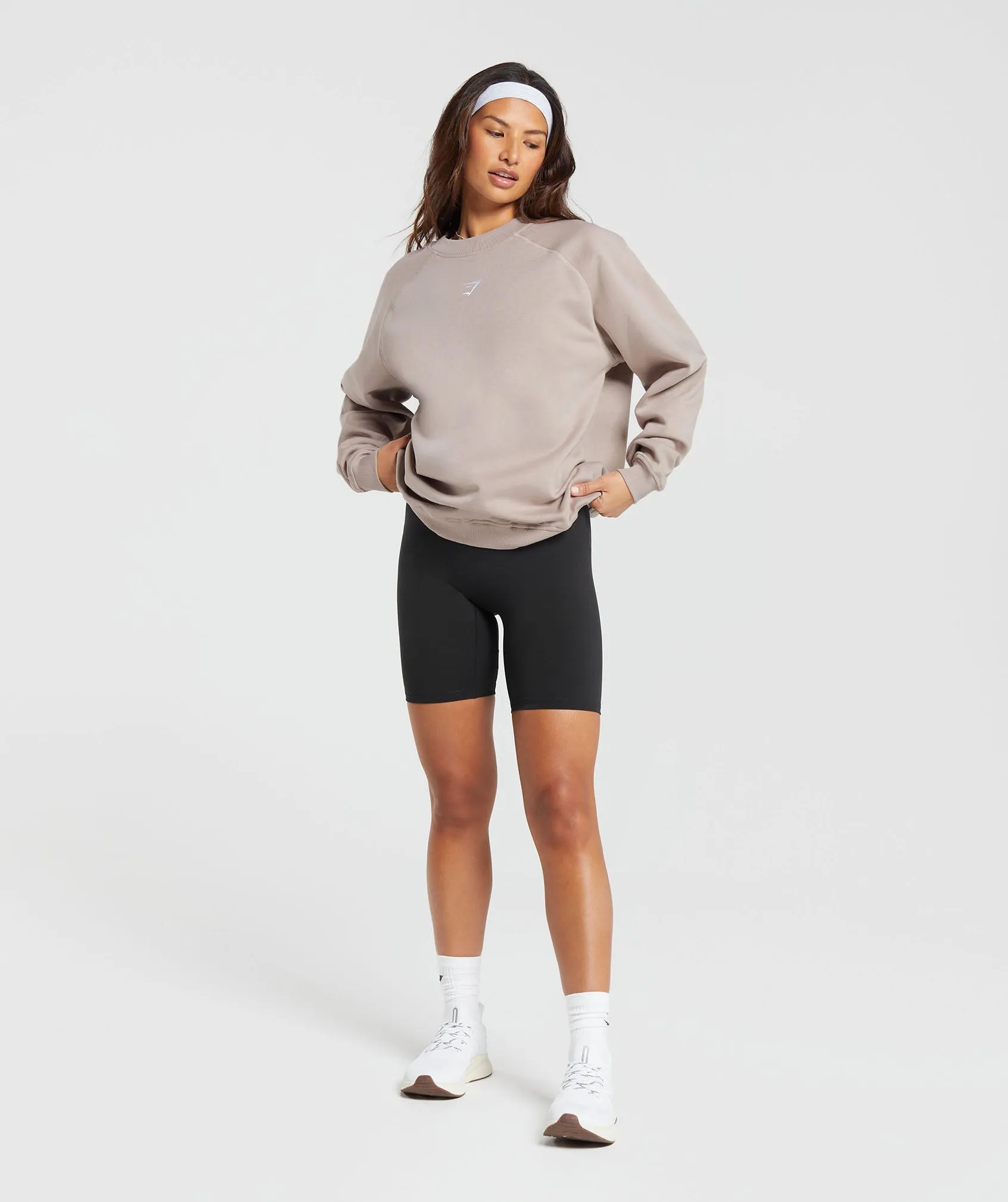 Gymshark Training Oversized Fleece Sweatshirt - Stone Pink