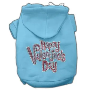 Happy Valentines Day Rhinestone Hoodies Baby Blue XL (16)