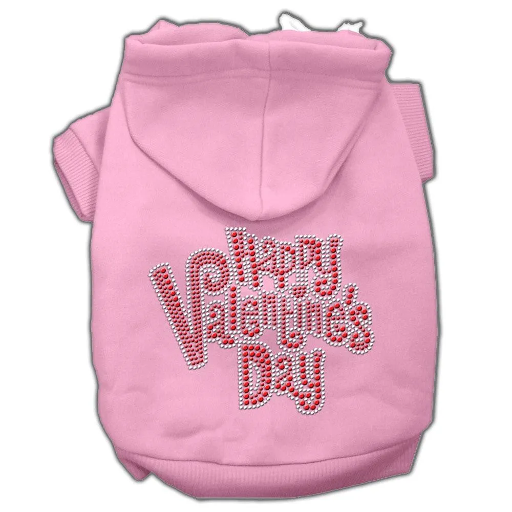 Happy Valentines Day Rhinestone Hoodies Pink XXXL(20)