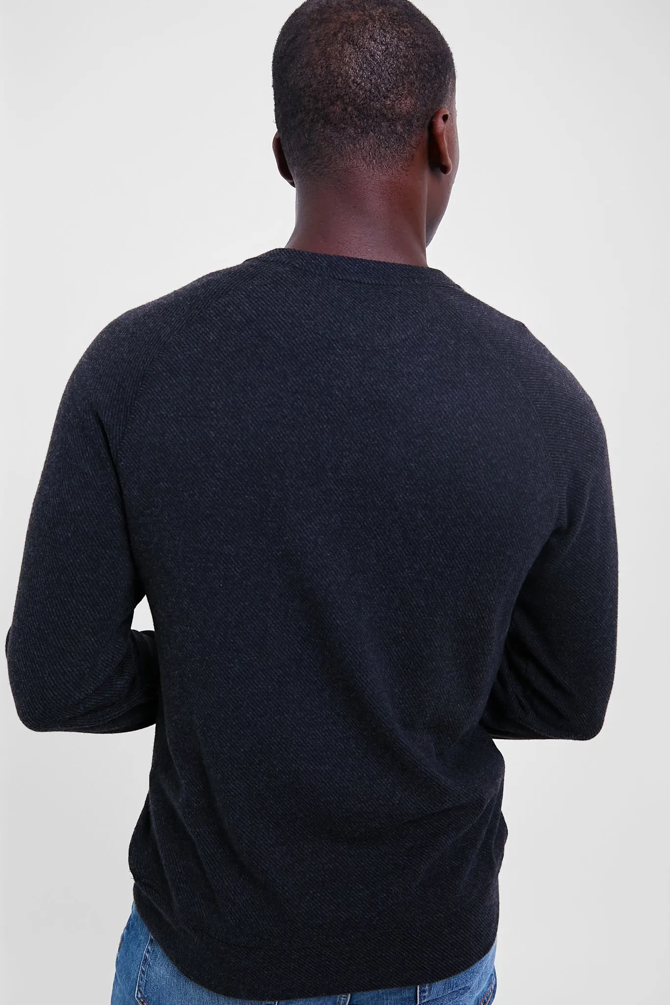 Heathered Black Twill Legend Sweater Crew