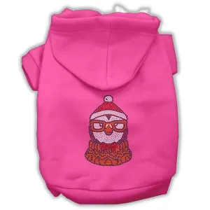 Hipster Penguin Rhinestone Dog Hoodie Bright Pink Xs (8)