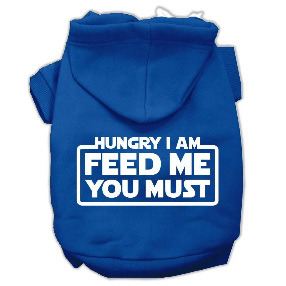 Hungry I Am Screen Print Pet Hoodies Blue Size XXL (18)