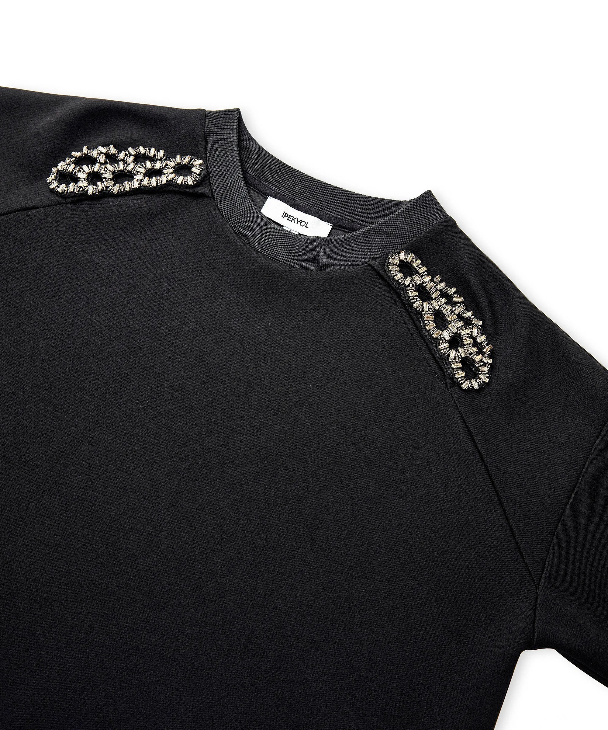 Ipekyol Stone Embroidered Cutout Sweatshirt Black