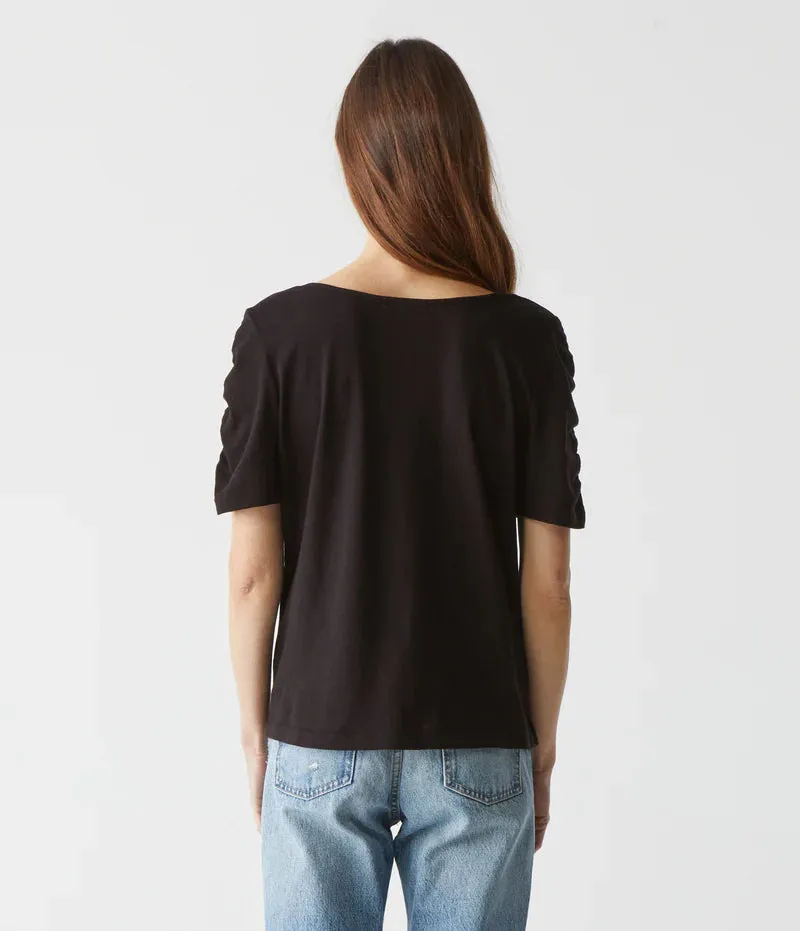 Josie V-Neck Ruched Tee