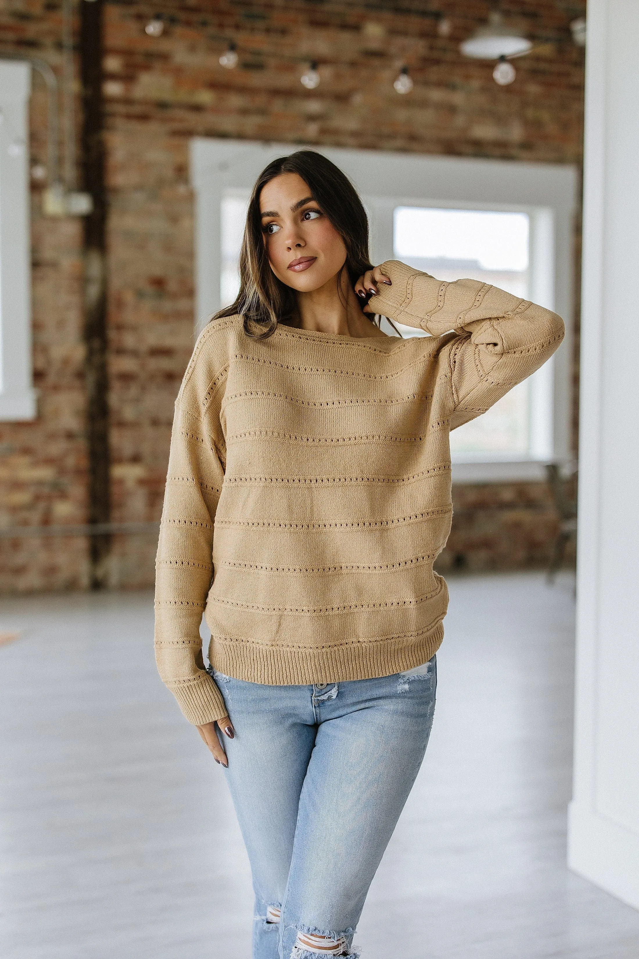 Kat Boat Neck Knit Sweater | S-XL