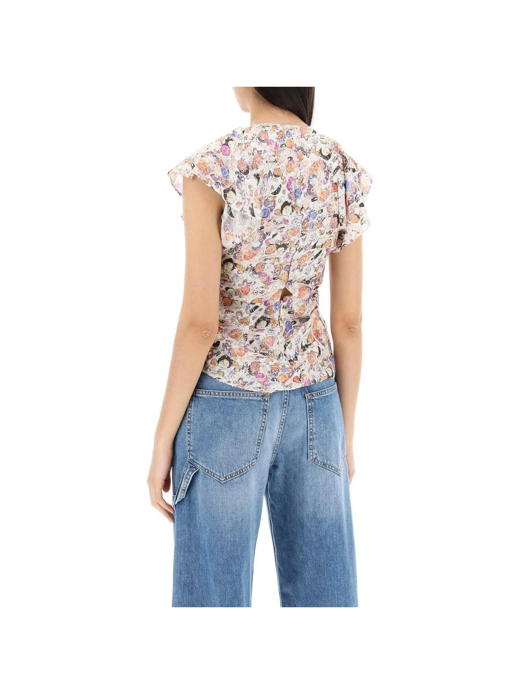 Lonea Floral Jacquard Blouse