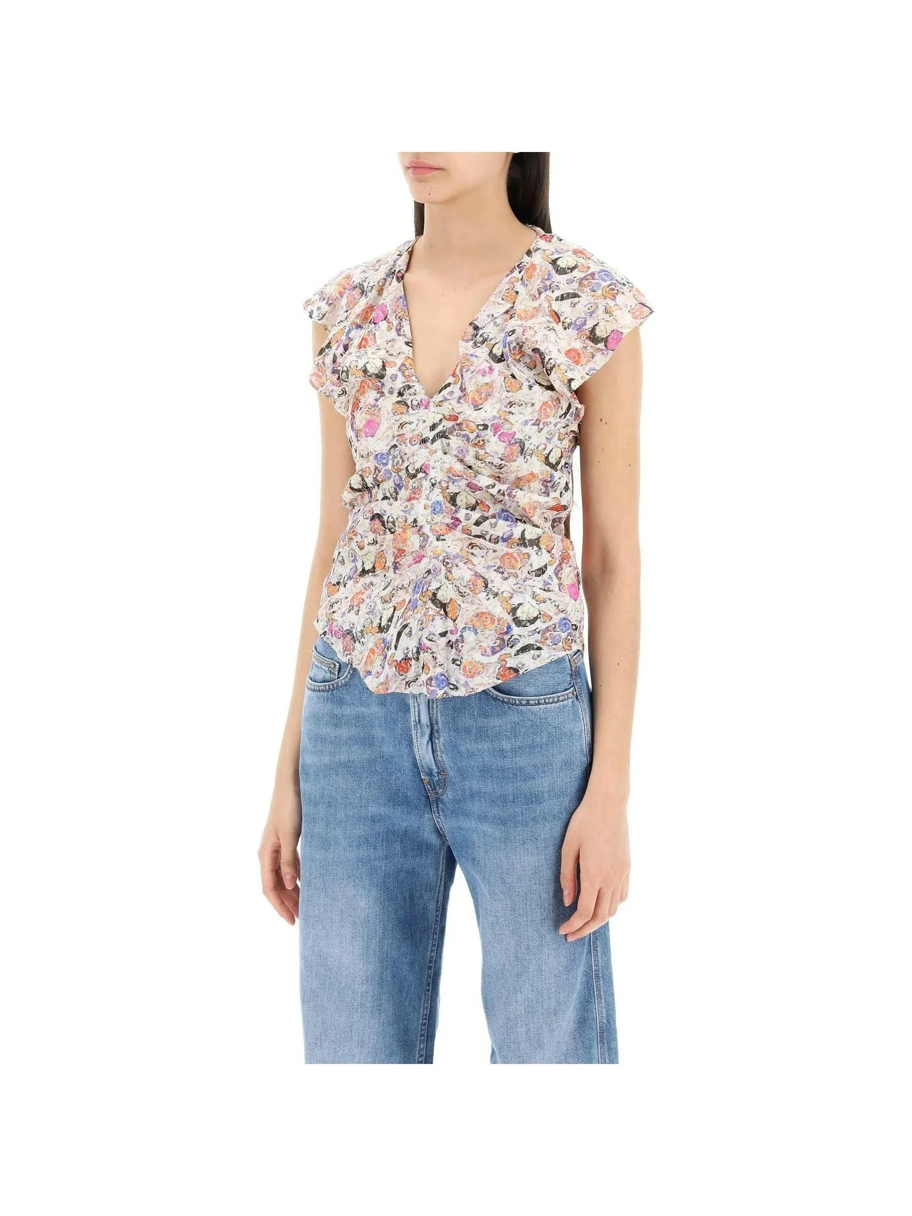 Lonea Floral Jacquard Blouse