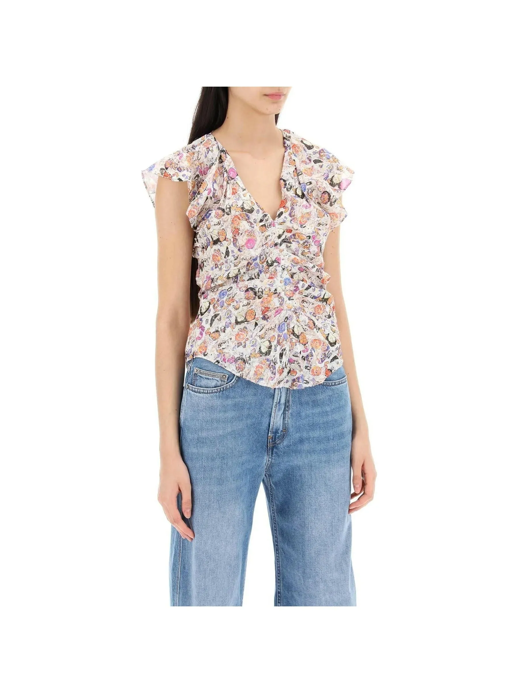 Lonea Floral Jacquard Blouse