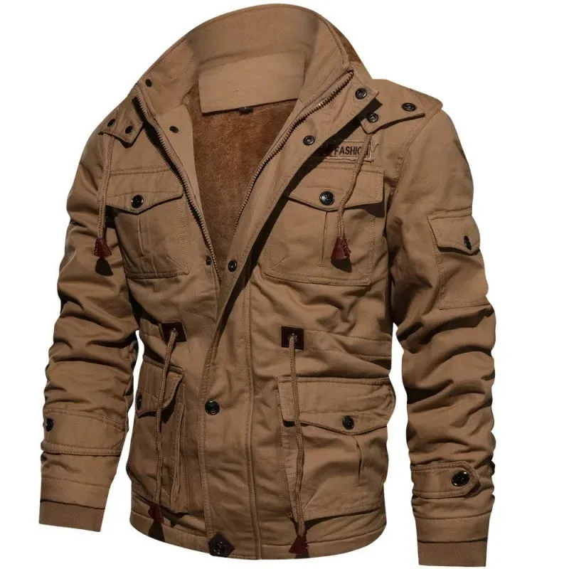 Men's Military Style Cotton Jackets – Thick Warm Parkas