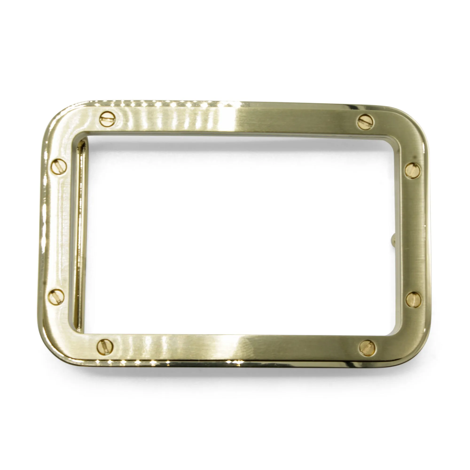 Mix Finish Open Face Screw Detail Rectangle Buckle 40mm