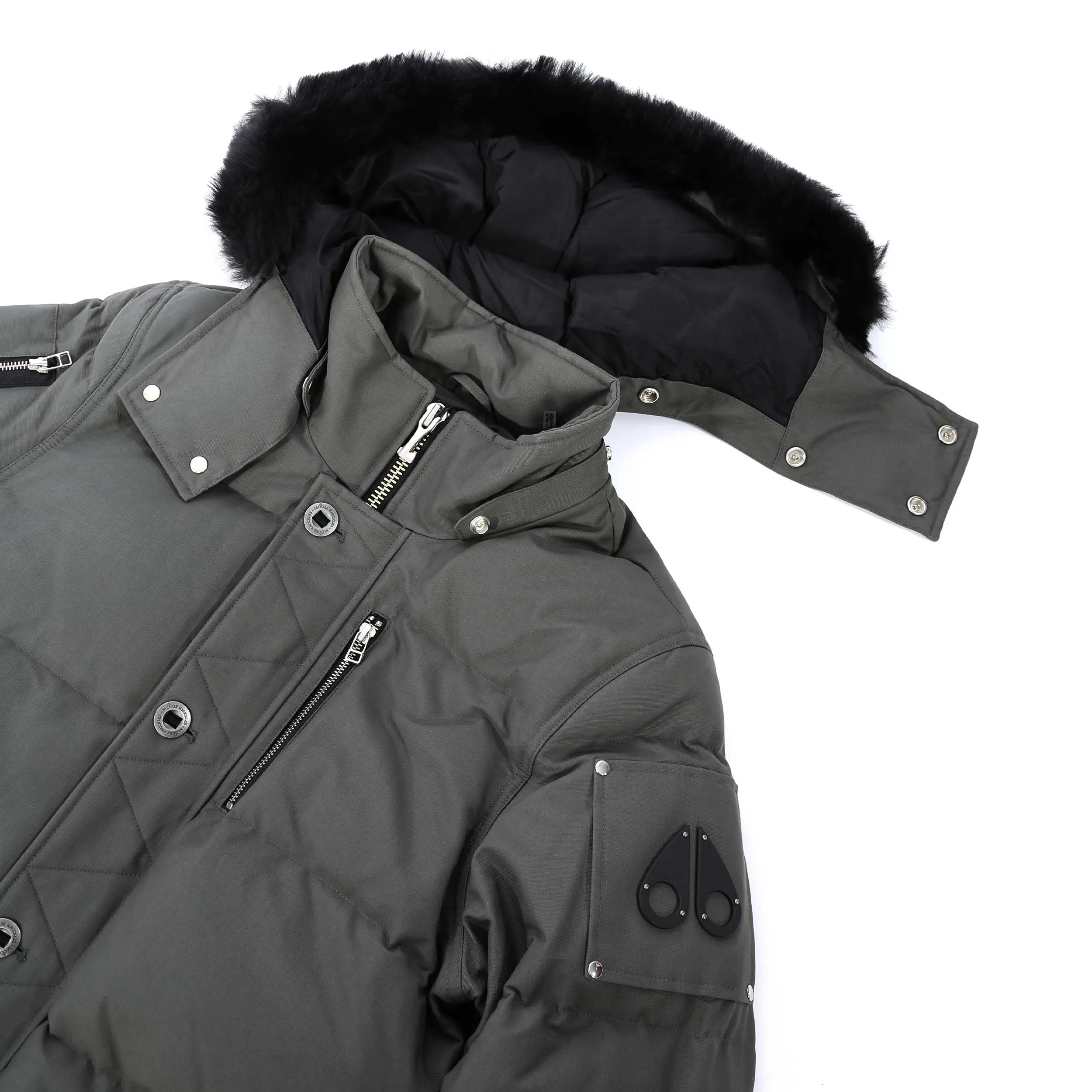 Moose Knuckles 3Q Jacket in Forrest Hill & Black Fur