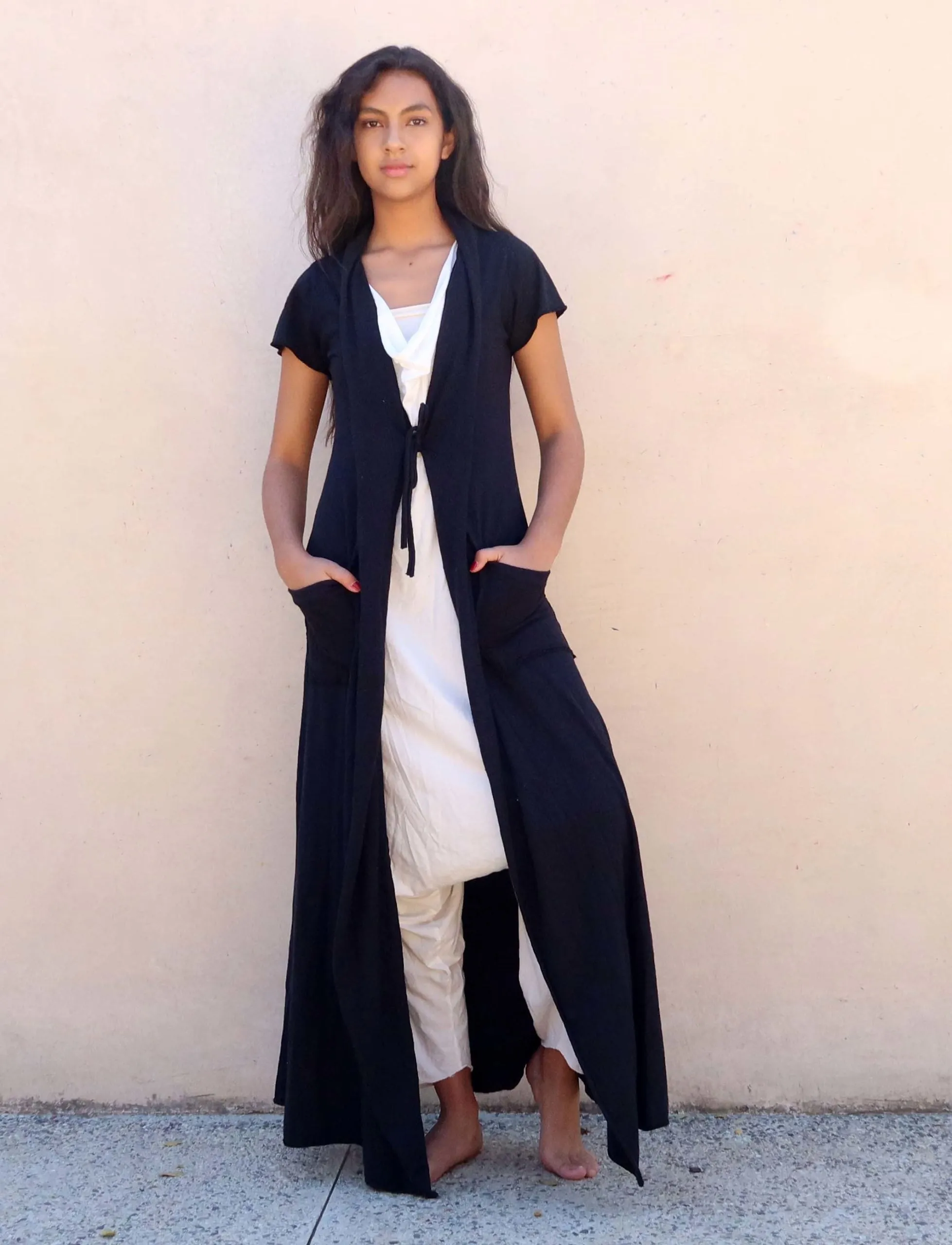 Tie Front Simplicity Long Cardigan